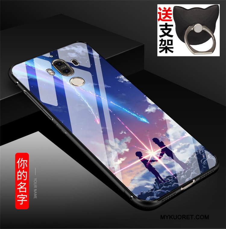 Kuori Huawei Mate 9 Laukut Puhelimen Kuoret Musta, Kotelo Huawei Mate 9 Pehmeä Neste Karkaisu