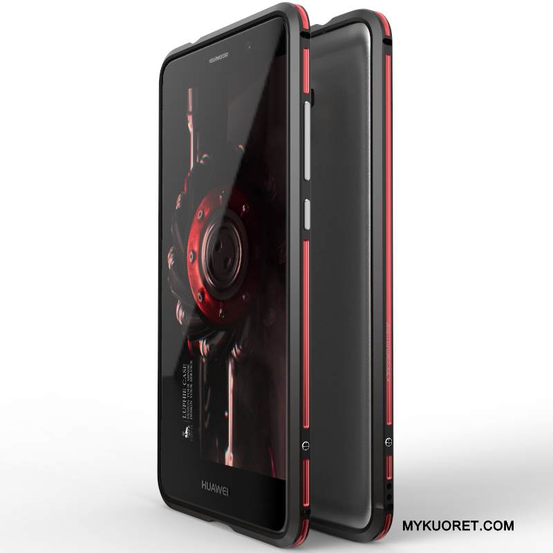 Kuori Huawei Mate 9 Metalli Kulta Kova, Kotelo Huawei Mate 9 Suojaus Kehys Murtumaton