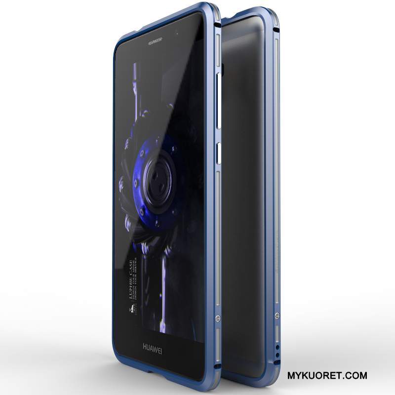 Kuori Huawei Mate 9 Metalli Kulta Kova, Kotelo Huawei Mate 9 Suojaus Kehys Murtumaton