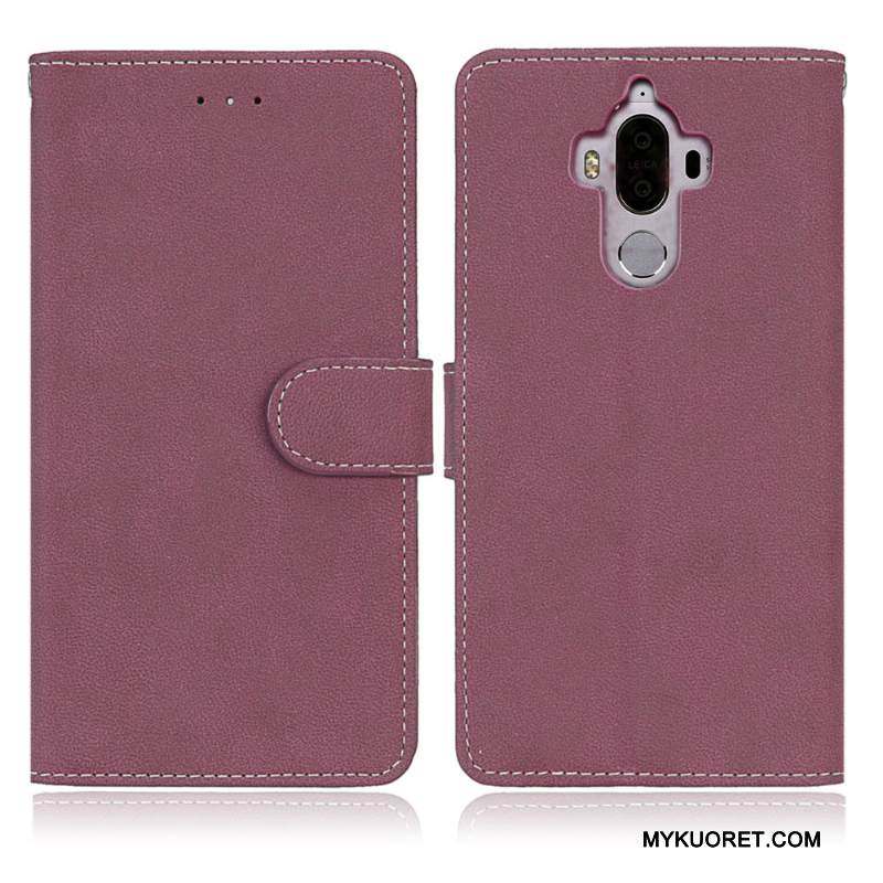 Kuori Huawei Mate 9 Nahka Harmaa Murtumaton, Kotelo Huawei Mate 9 Kuoret Puhelimen Kuoret Pesty Suede
