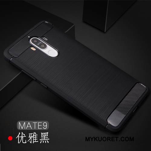 Kuori Huawei Mate 9 Pehmeä Neste Musta Puhelimen Kuoret, Kotelo Huawei Mate 9 Suojaus Murtumaton Trendi