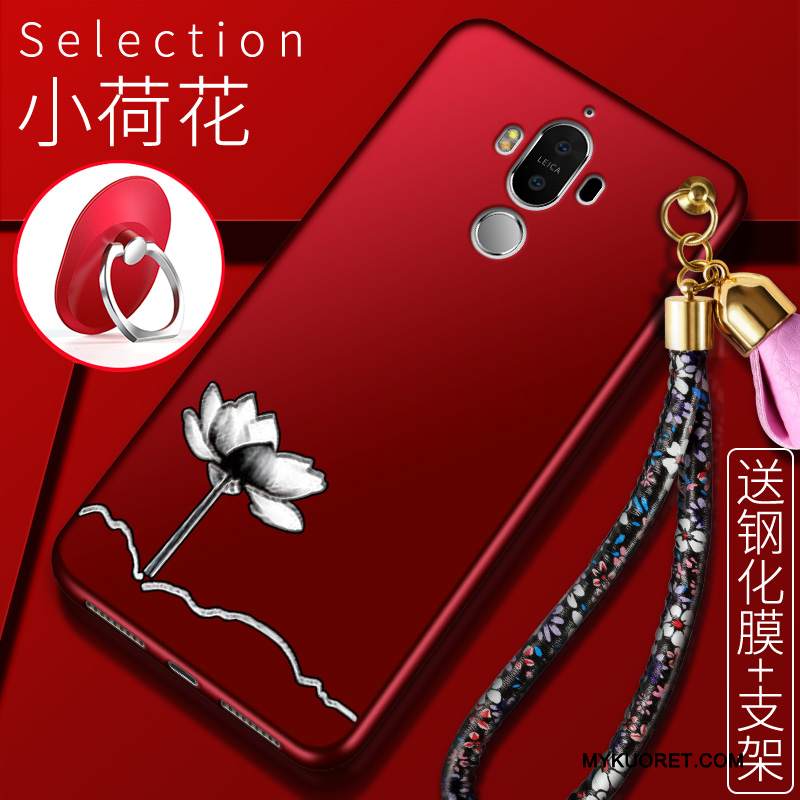 Kuori Huawei Mate 9 Pehmeä Neste Punainen Pesty Suede, Kotelo Huawei Mate 9 Laukut Murtumaton Puhelimen Kuoret