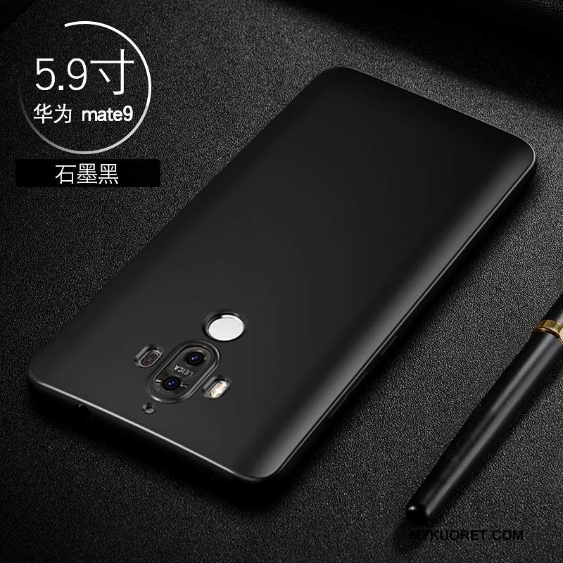 Kuori Huawei Mate 9 Pehmeä Neste Ultra Ohut, Kotelo Huawei Mate 9 Silikoni Murtumaton Musta