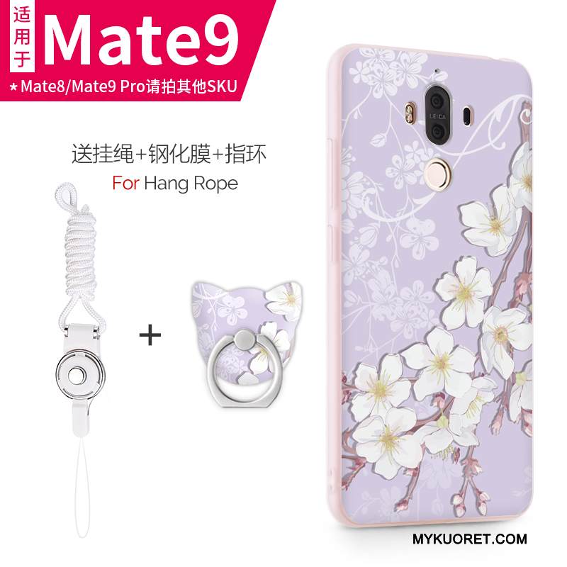 Kuori Huawei Mate 9 Pehmeä Neste Vaalean Violetti, Kotelo Huawei Mate 9 Suojaus Puhelimen Kuoret Ohut