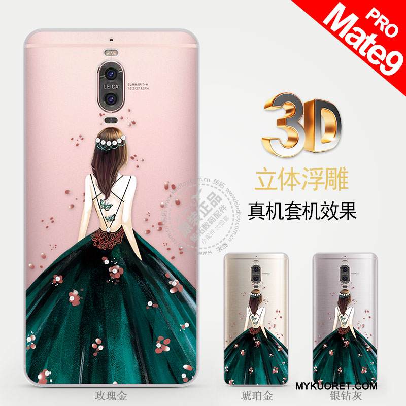 Kuori Huawei Mate 9 Pro Laukut Musta Persoonallisuus, Kotelo Huawei Mate 9 Pro Pehmeä Neste Puhelimen Kuoret