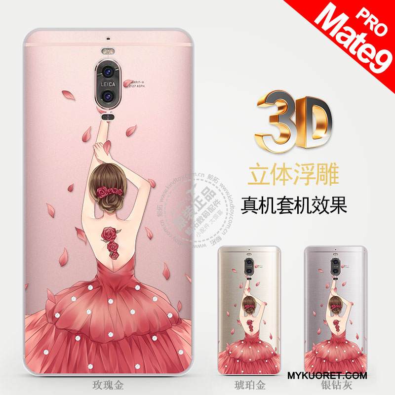 Kuori Huawei Mate 9 Pro Laukut Musta Persoonallisuus, Kotelo Huawei Mate 9 Pro Pehmeä Neste Puhelimen Kuoret