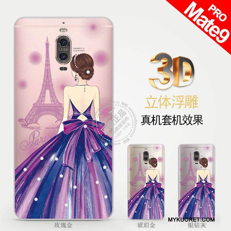 Kuori Huawei Mate 9 Pro Luova Murtumaton Musta, Kotelo Huawei Mate 9 Pro Silikoni Trendi Puhelimen Kuoret