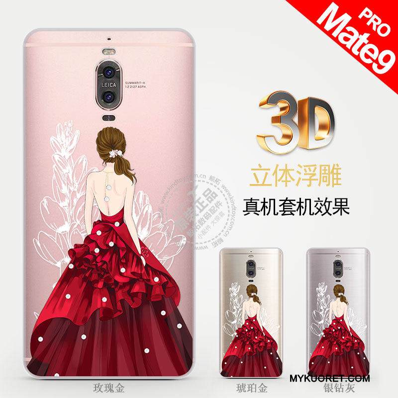 Kuori Huawei Mate 9 Pro Luova Murtumaton Musta, Kotelo Huawei Mate 9 Pro Silikoni Trendi Puhelimen Kuoret