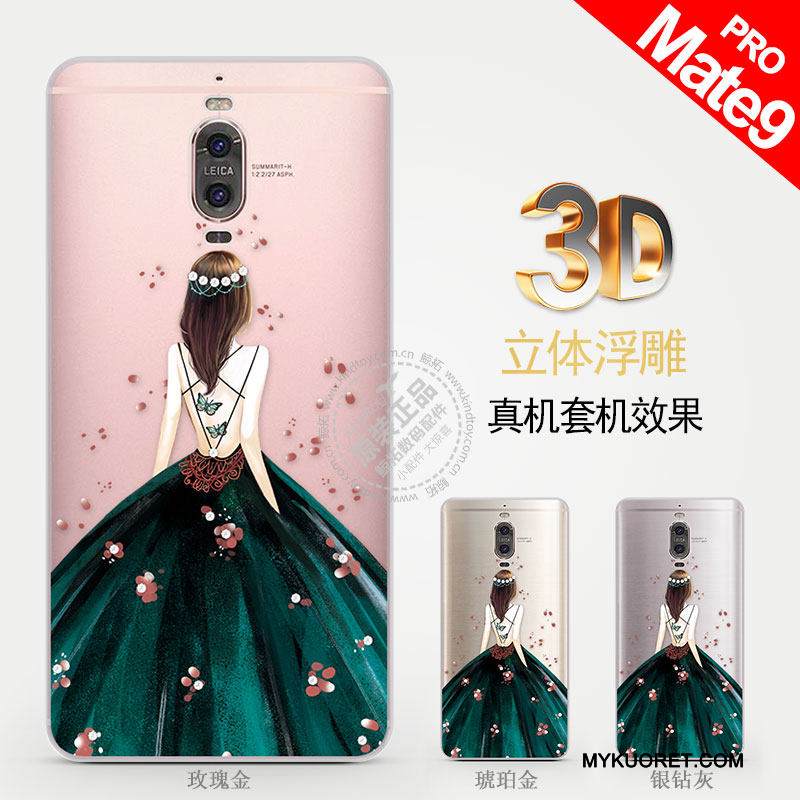 Kuori Huawei Mate 9 Pro Luova Murtumaton Musta, Kotelo Huawei Mate 9 Pro Silikoni Trendi Puhelimen Kuoret