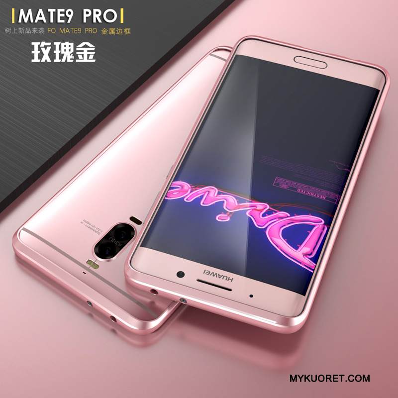 Kuori Huawei Mate 9 Pro Luova Puhelimen Kuoret Ohut, Kotelo Huawei Mate 9 Pro Metalli Kehys Sininen
