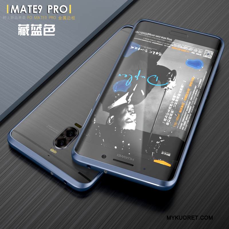 Kuori Huawei Mate 9 Pro Luova Puhelimen Kuoret Ohut, Kotelo Huawei Mate 9 Pro Metalli Kehys Sininen