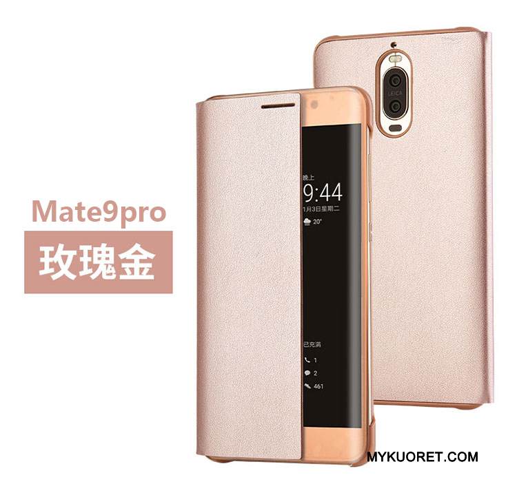 Kuori Huawei Mate 9 Pro Nahka Kulta Puhelimen Kuoret, Kotelo Huawei Mate 9 Pro Kuoret