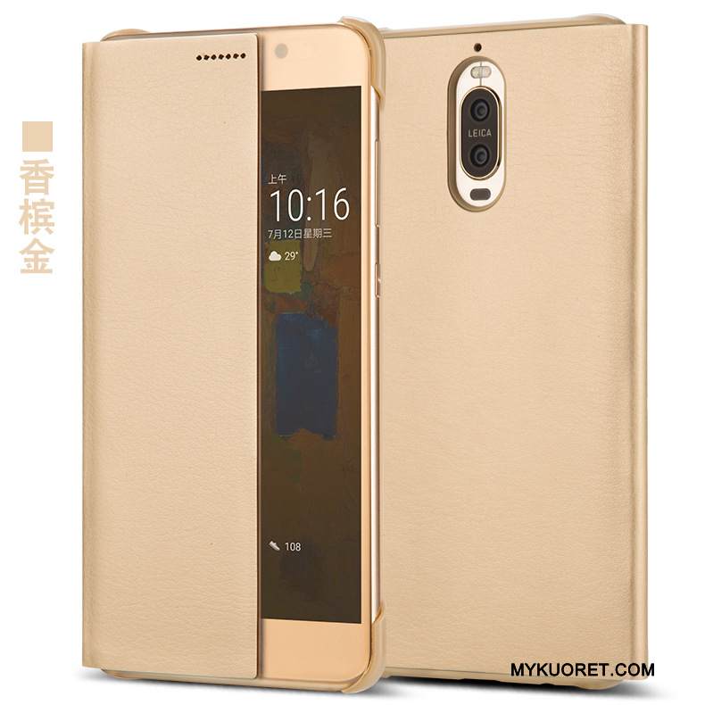 Kuori Huawei Mate 9 Pro Nahka Musta Uusi, Kotelo Huawei Mate 9 Pro Kuoret