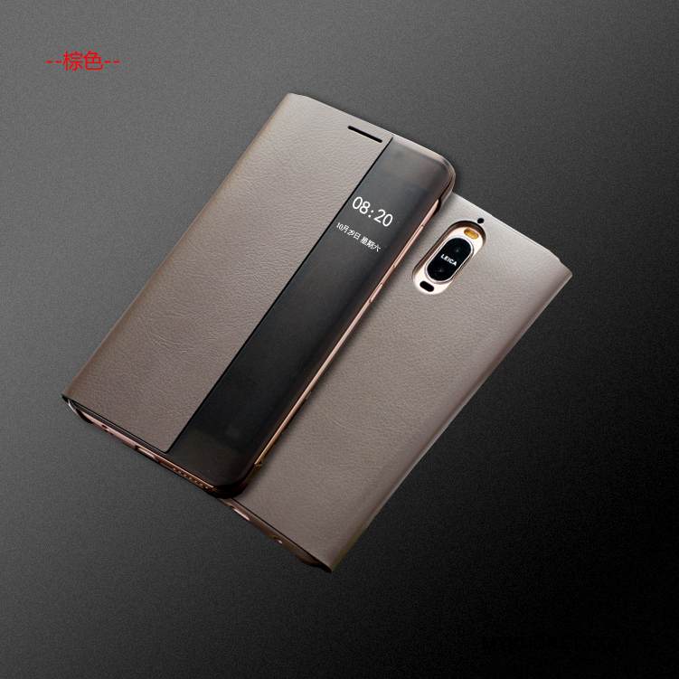 Kuori Huawei Mate 9 Pro Nahka Puhelimen Kuoret Harmaa, Kotelo Huawei Mate 9 Pro Suojaus