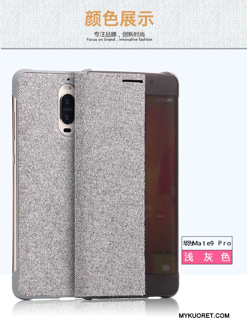 Kuori Huawei Mate 9 Pro Nahka Puhelimen Kuoret Musta, Kotelo Huawei Mate 9 Pro Suojaus