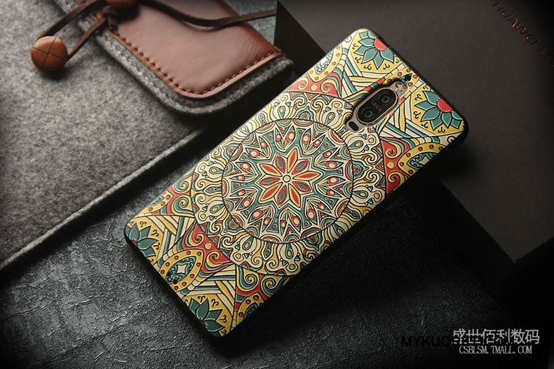 Kuori Huawei Mate 9 Pro Sarjakuva Murtumaton Ohut, Kotelo Huawei Mate 9 Pro Suojaus Musta Pesty Suede