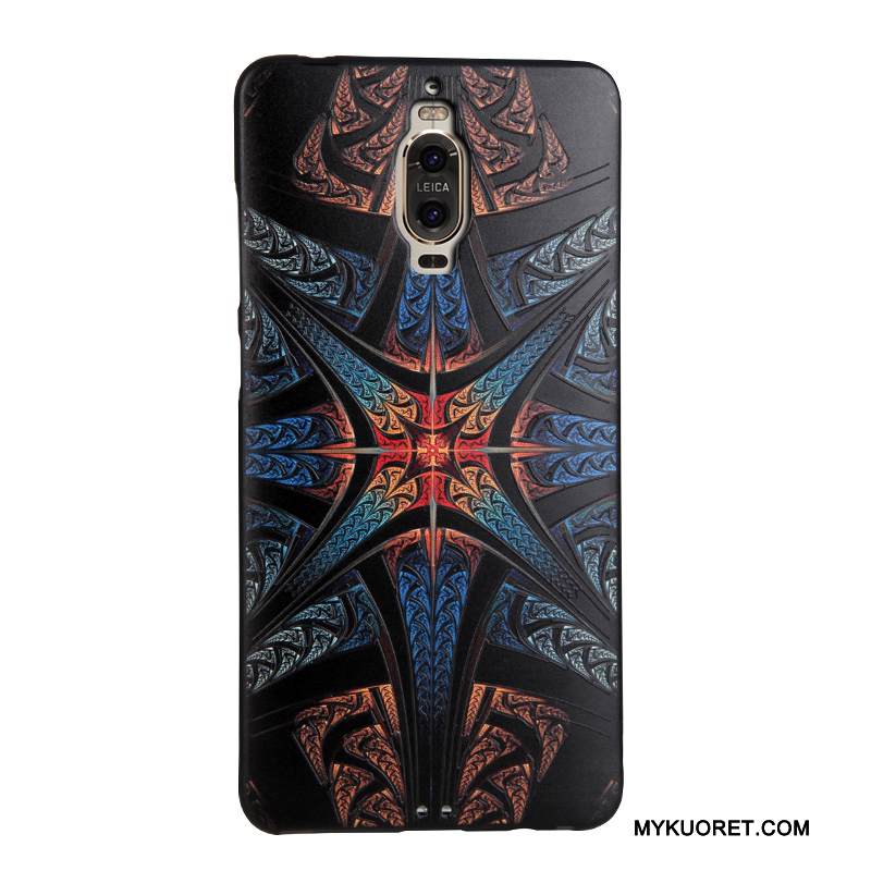 Kuori Huawei Mate 9 Pro Sarjakuva Ripustettavat Koristeet Musta, Kotelo Huawei Mate 9 Pro Suojaus Puhelimen Kuoret