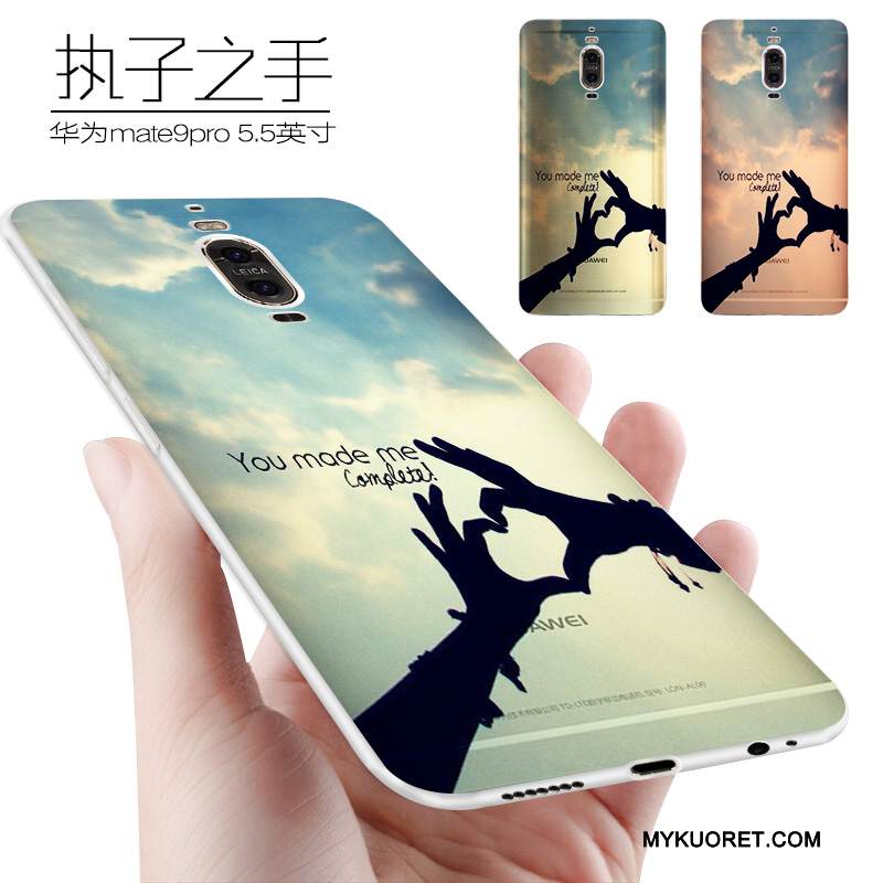 Kuori Huawei Mate 9 Pro Silikoni Jauhe Puhelimen Kuoret, Kotelo Huawei Mate 9 Pro Pehmeä Neste Pesty Suede Persoonallisuus
