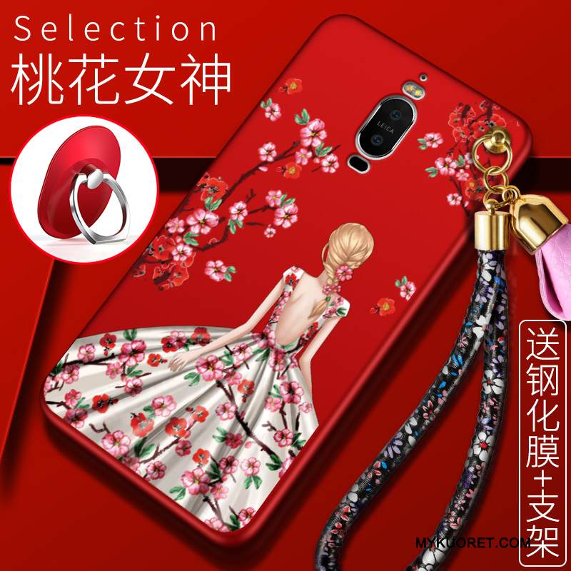 Kuori Huawei Mate 9 Pro Silikoni Ohut Punainen, Kotelo Huawei Mate 9 Pro Suojaus Trendi Puhelimen Kuoret