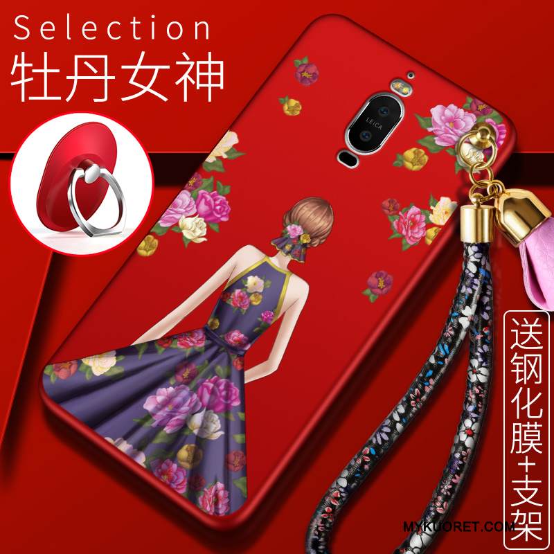 Kuori Huawei Mate 9 Pro Silikoni Ohut Punainen, Kotelo Huawei Mate 9 Pro Suojaus Trendi Puhelimen Kuoret