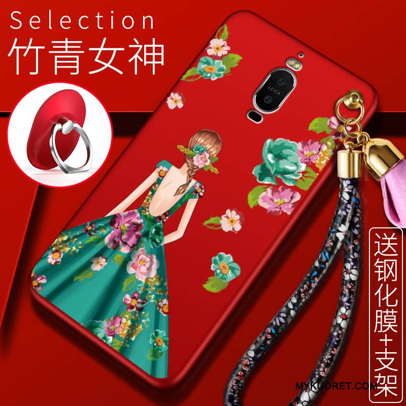 Kuori Huawei Mate 9 Pro Silikoni Ohut Punainen, Kotelo Huawei Mate 9 Pro Suojaus Trendi Puhelimen Kuoret