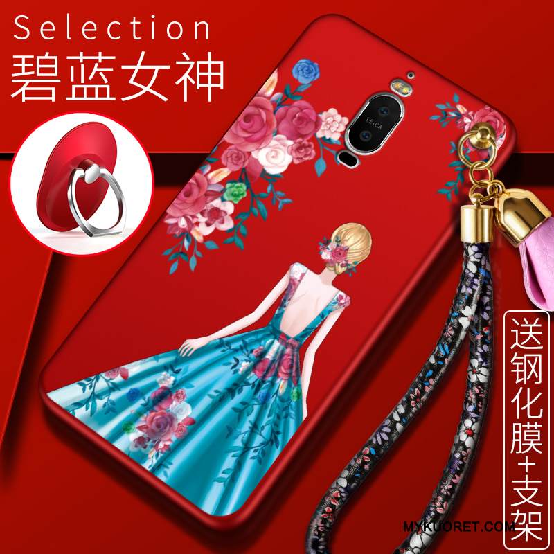 Kuori Huawei Mate 9 Pro Silikoni Ohut Punainen, Kotelo Huawei Mate 9 Pro Suojaus Trendi Puhelimen Kuoret