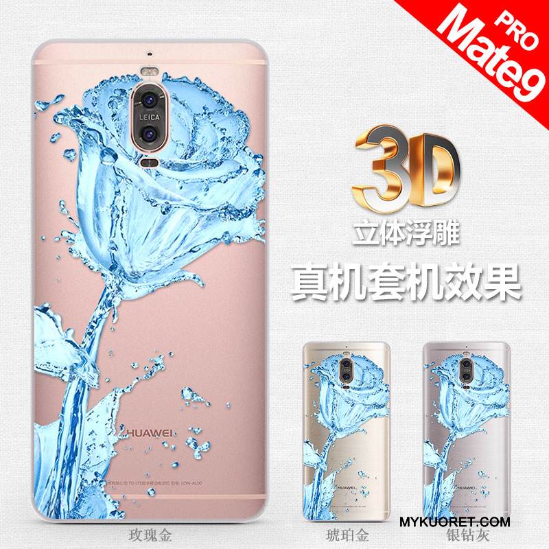 Kuori Huawei Mate 9 Pro Silikoni Valkoinen Murtumaton, Kotelo Huawei Mate 9 Pro Suojaus Puhelimen Kuoret Ripustettavat Koristeet
