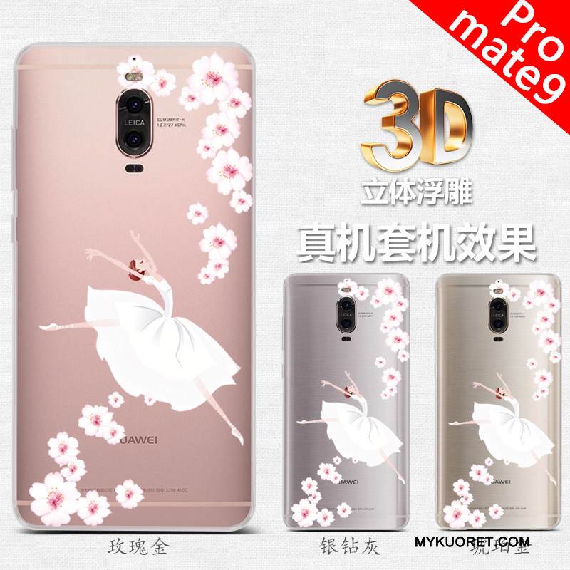 Kuori Huawei Mate 9 Pro Silikoni Valkoinen Murtumaton, Kotelo Huawei Mate 9 Pro Suojaus Puhelimen Kuoret Ripustettavat Koristeet