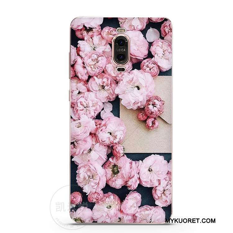 Kuori Huawei Mate 9 Pro Suojaus Persoonallisuus Eurooppa, Kotelo Huawei Mate 9 Pro Pehmeä Neste Kaunis Pinkki