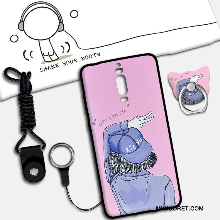 Kuori Huawei Mate 9 Pro Tuki Murtumaton Puhelimen Kuoret, Kotelo Huawei Mate 9 Pro Silikoni Ripustettavat Koristeet Pesty Suede