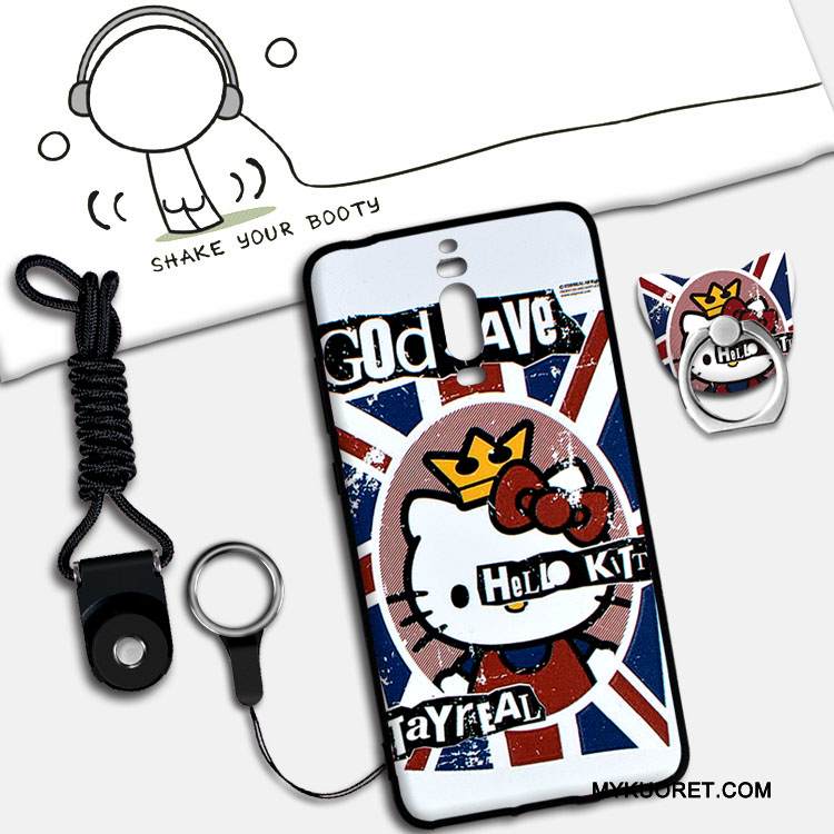 Kuori Huawei Mate 9 Pro Tuki Murtumaton Puhelimen Kuoret, Kotelo Huawei Mate 9 Pro Silikoni Ripustettavat Koristeet Pesty Suede