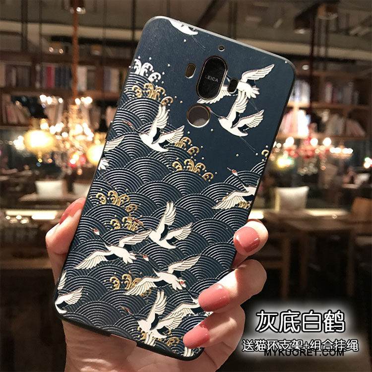 Kuori Huawei Mate 9 Sarjakuva Ripustettavat Koristeet Punainen, Kotelo Huawei Mate 9 Silikoni Puhelimen Kuoret Tummansininen