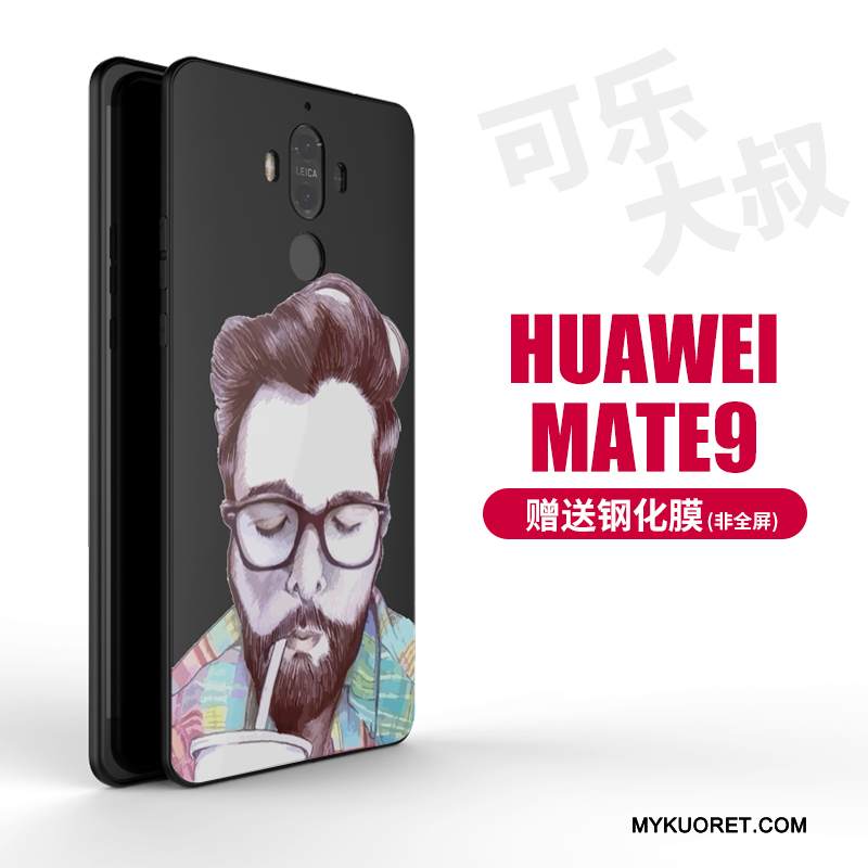 Kuori Huawei Mate 9 Silikoni Murtumaton Trendi, Kotelo Huawei Mate 9 Luova L Musta