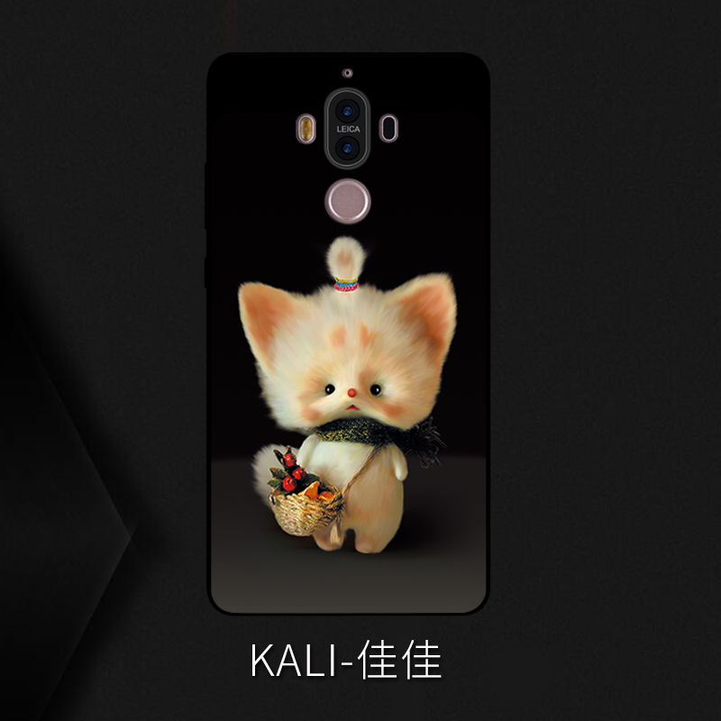 Kuori Huawei Mate 9 Silikoni Puhelimen Kuoret Murtumaton, Kotelo Huawei Mate 9 Pehmeä Neste Musta Persoonallisuus