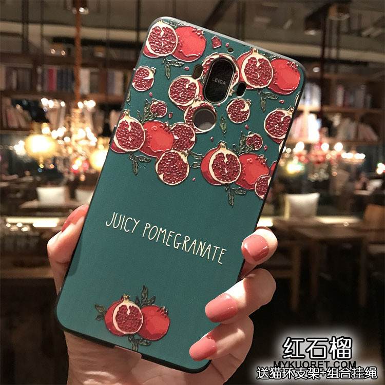 Kuori Huawei Mate 9 Silikoni Ripustettavat Koristeet Kiinalainen Tyyli, Kotelo Huawei Mate 9 Keltainen Puhelimen Kuoret