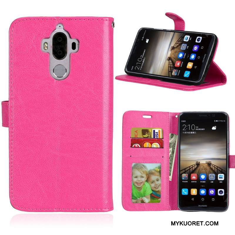 Kuori Huawei Mate 9 Suojaus Murtumaton Vaaleansininen, Kotelo Huawei Mate 9 Nahka Puhelimen Kuoret