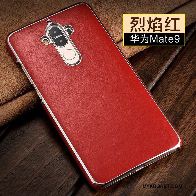 Kuori Huawei Mate 9 Tila Murtumaton Puhelimen Kuoret, Kotelo Huawei Mate 9 Nahka Ohut Kulta