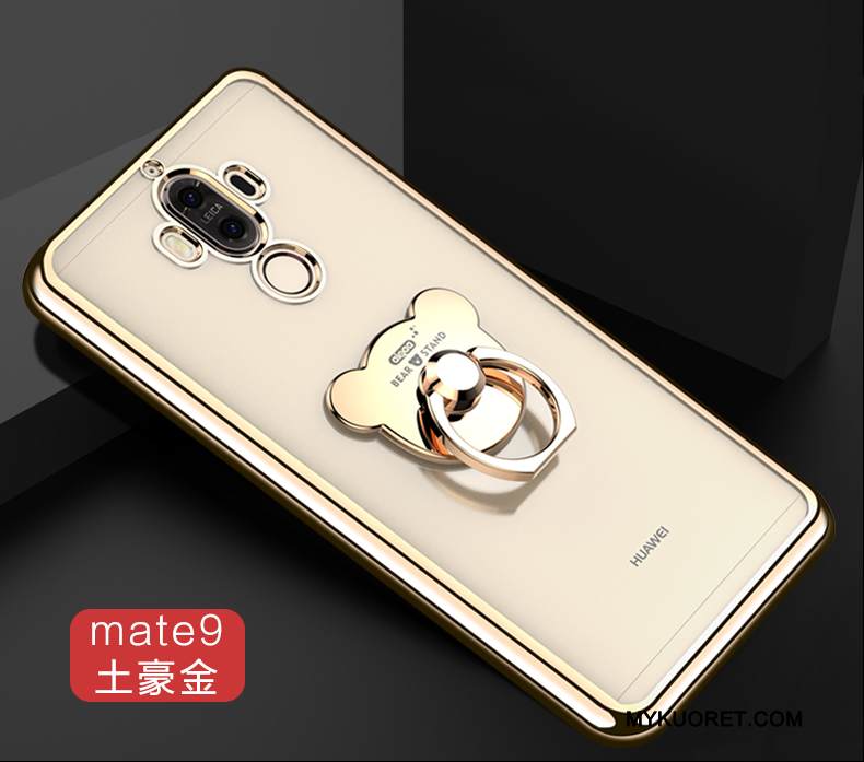 Kuori Huawei Mate 9 Tuki Rengas Kulta, Kotelo Huawei Mate 9 Silikoni Trendi Murtumaton