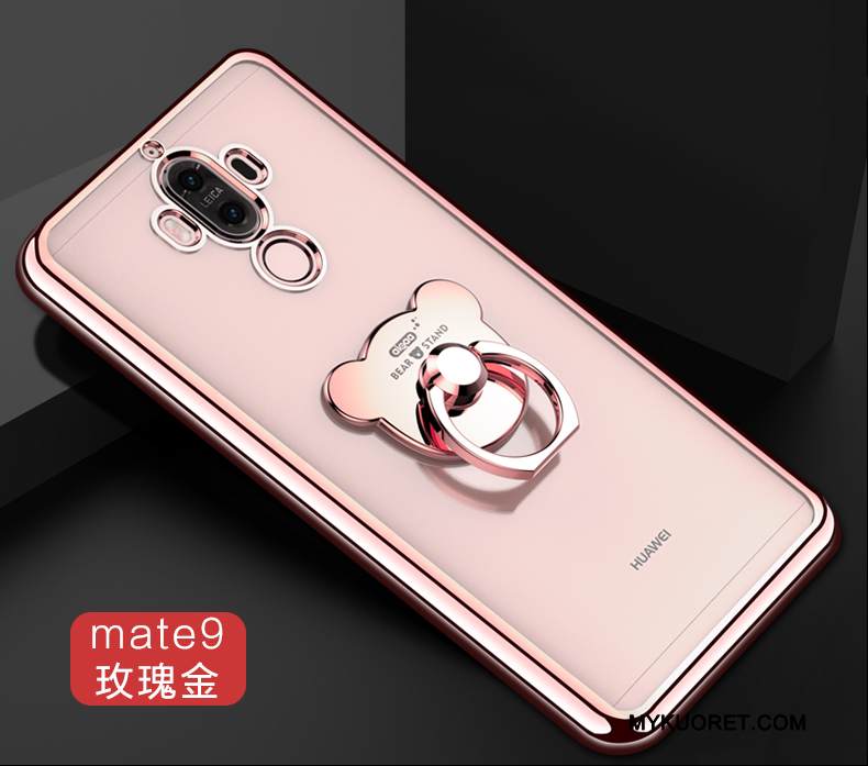 Kuori Huawei Mate 9 Tuki Rengas Kulta, Kotelo Huawei Mate 9 Silikoni Trendi Murtumaton