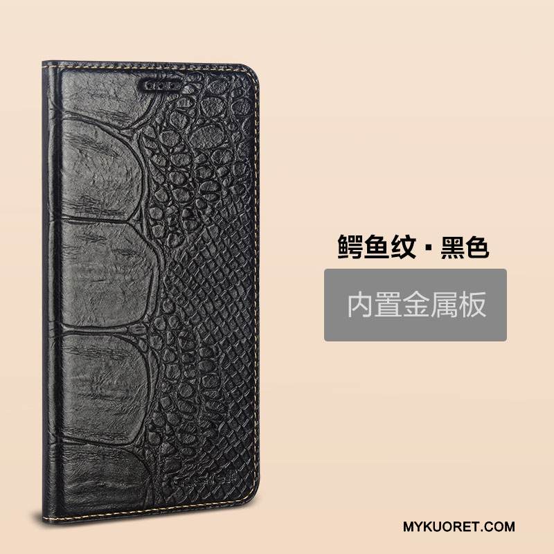 Kuori Huawei Mate S Nahka Horrostila Musta, Kotelo Huawei Mate S Suojaus