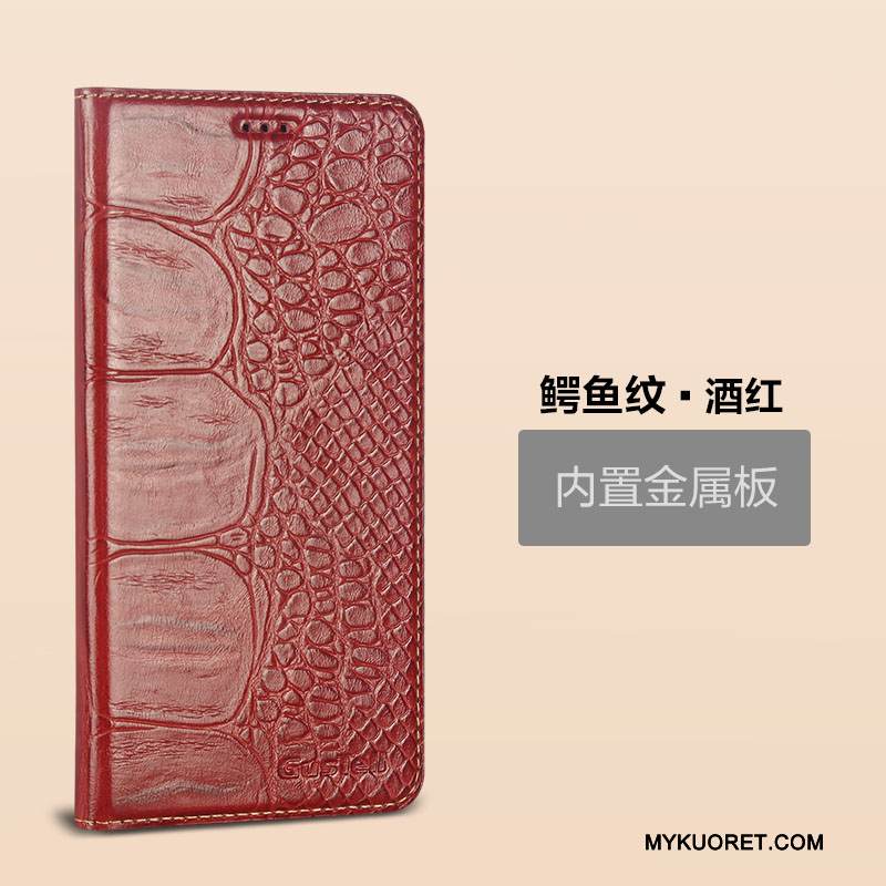 Kuori Huawei Mate S Nahka Horrostila Musta, Kotelo Huawei Mate S Suojaus