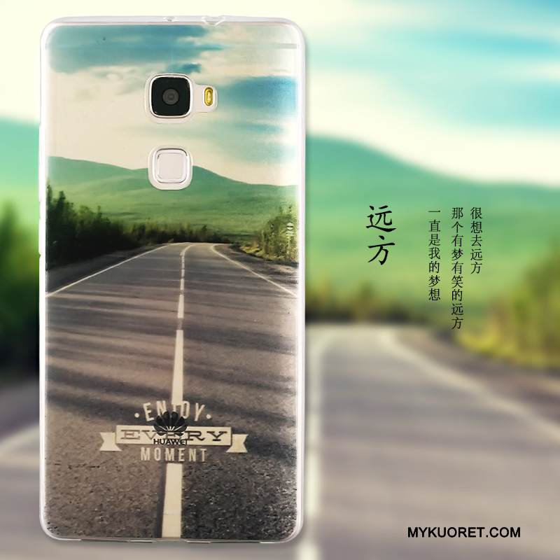 Kuori Huawei Mate S Silikoni Sininen Maisema, Kotelo Huawei Mate S Maalaus Puhelimen Kuoret