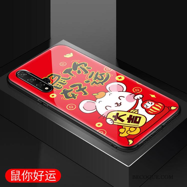 Kuori Huawei Nova 5t Laukut Puhelimen Kuoret Lasi, Kotelo Huawei Nova 5t Silikoni Tuuli Punainen