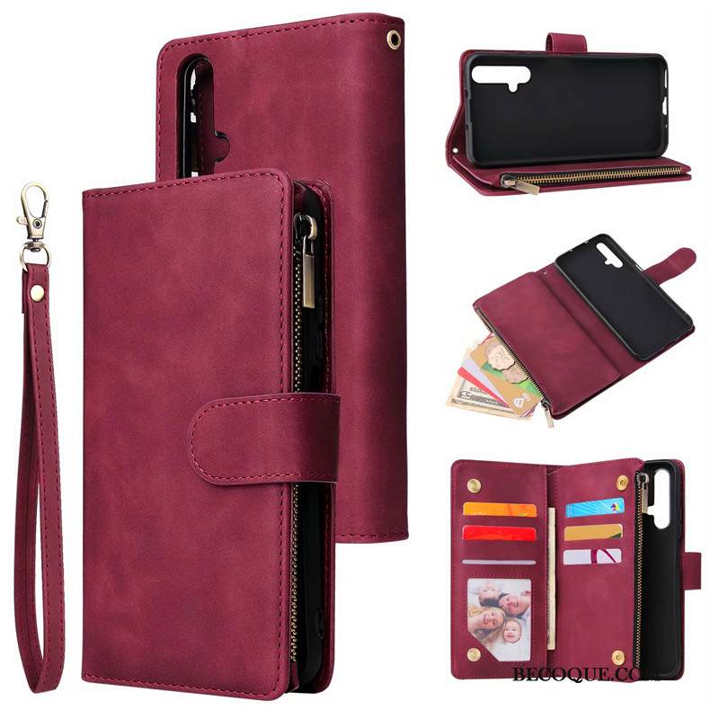 Kuori Huawei Nova 5t Nahka Murtumaton Puhelimen Kuoret, Kotelo Huawei Nova 5t Salkku Musta