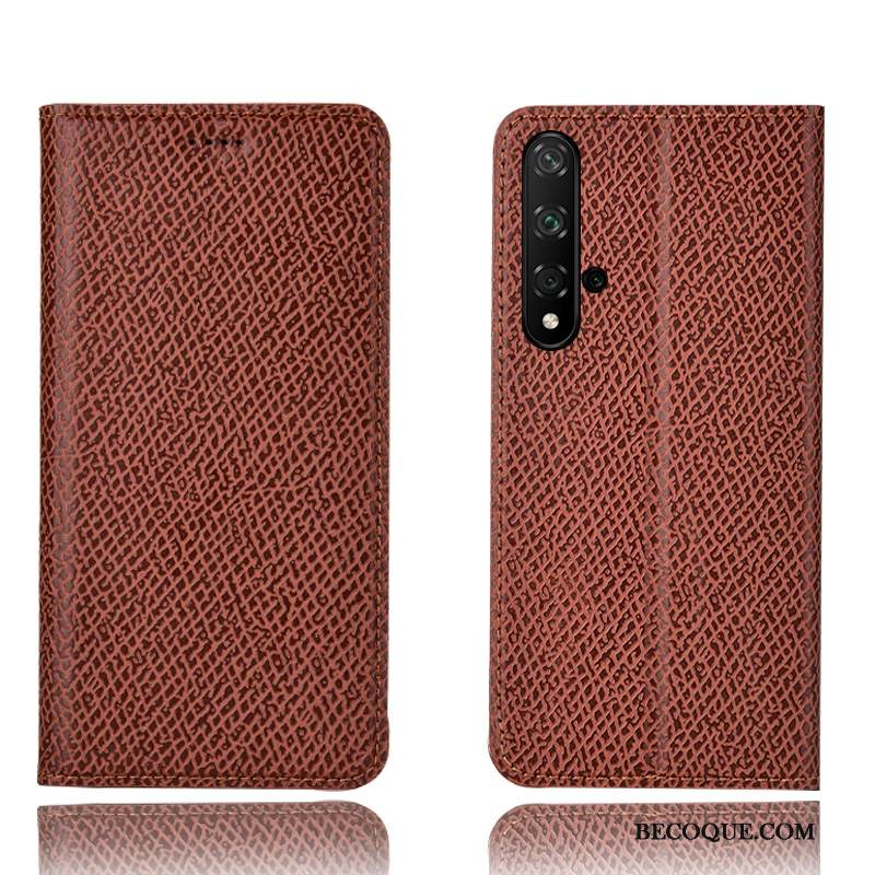 Kuori Huawei Nova 5t Nahka Punainen Kukkakuvio, Kotelo Huawei Nova 5t Laukut Puhelimen Kuoret