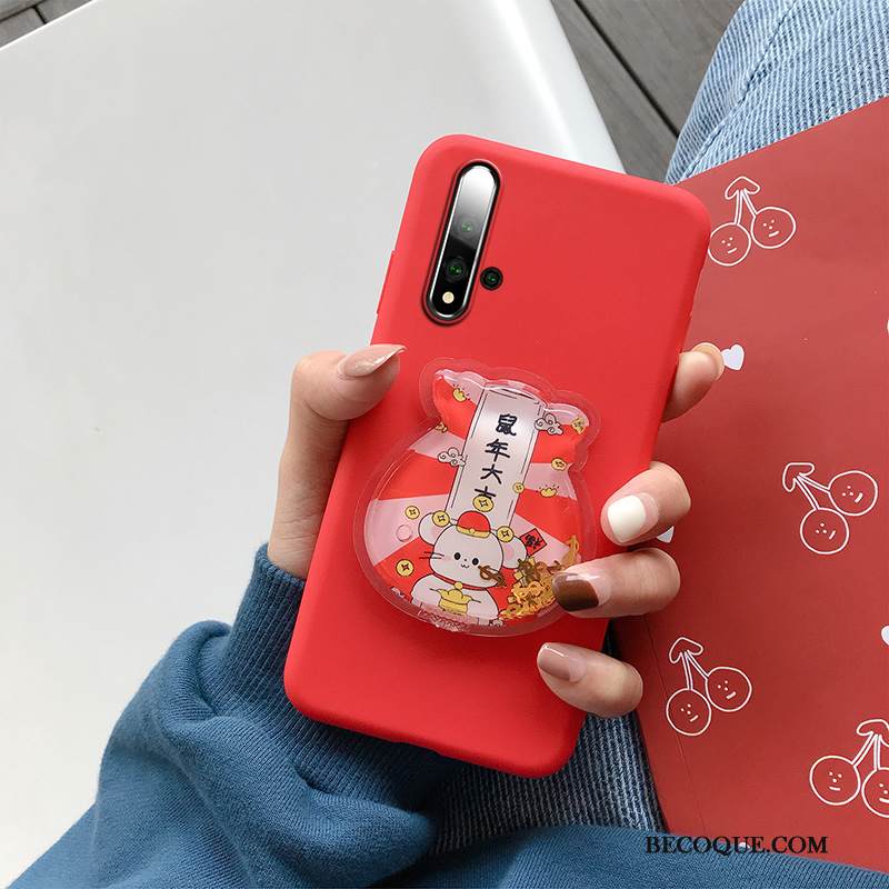 Kuori Huawei Nova 5t Sarjakuva Net Red Rotta, Kotelo Huawei Nova 5t Silikoni Rakastunut Murtumaton