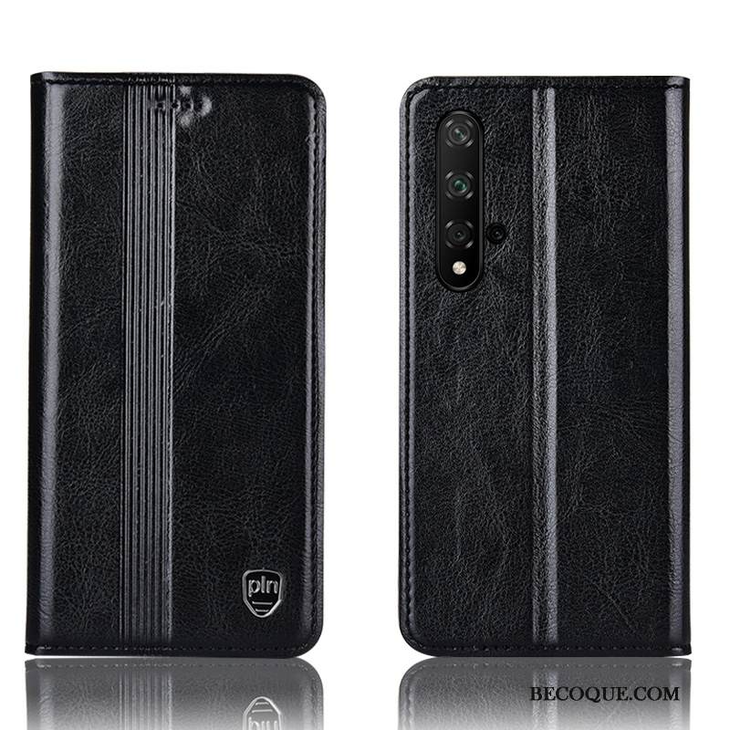 Kuori Huawei Nova 5t Suojaus Musta Murtumaton, Kotelo Huawei Nova 5t Nahka Puhelimen Kuoret