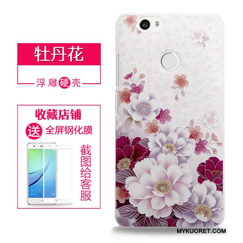 Kuori Huawei Nova Kohokuviointi Vaalean Kova, Kotelo Huawei Nova Suojaus Violetti Jauhe