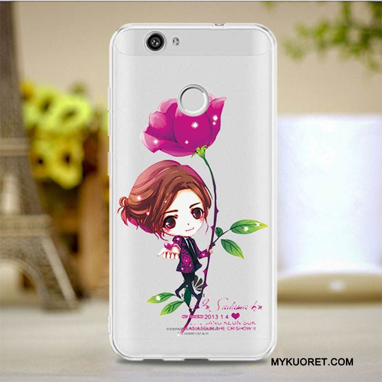 Kuori Huawei Nova Laukut Murtumaton Läpinäkyvä, Kotelo Huawei Nova Silikoni Puhelimen Kuoret Punainen