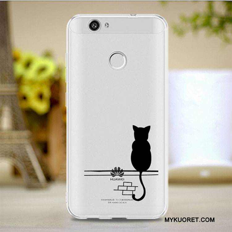 Kuori Huawei Nova Laukut Murtumaton Läpinäkyvä, Kotelo Huawei Nova Silikoni Puhelimen Kuoret Punainen